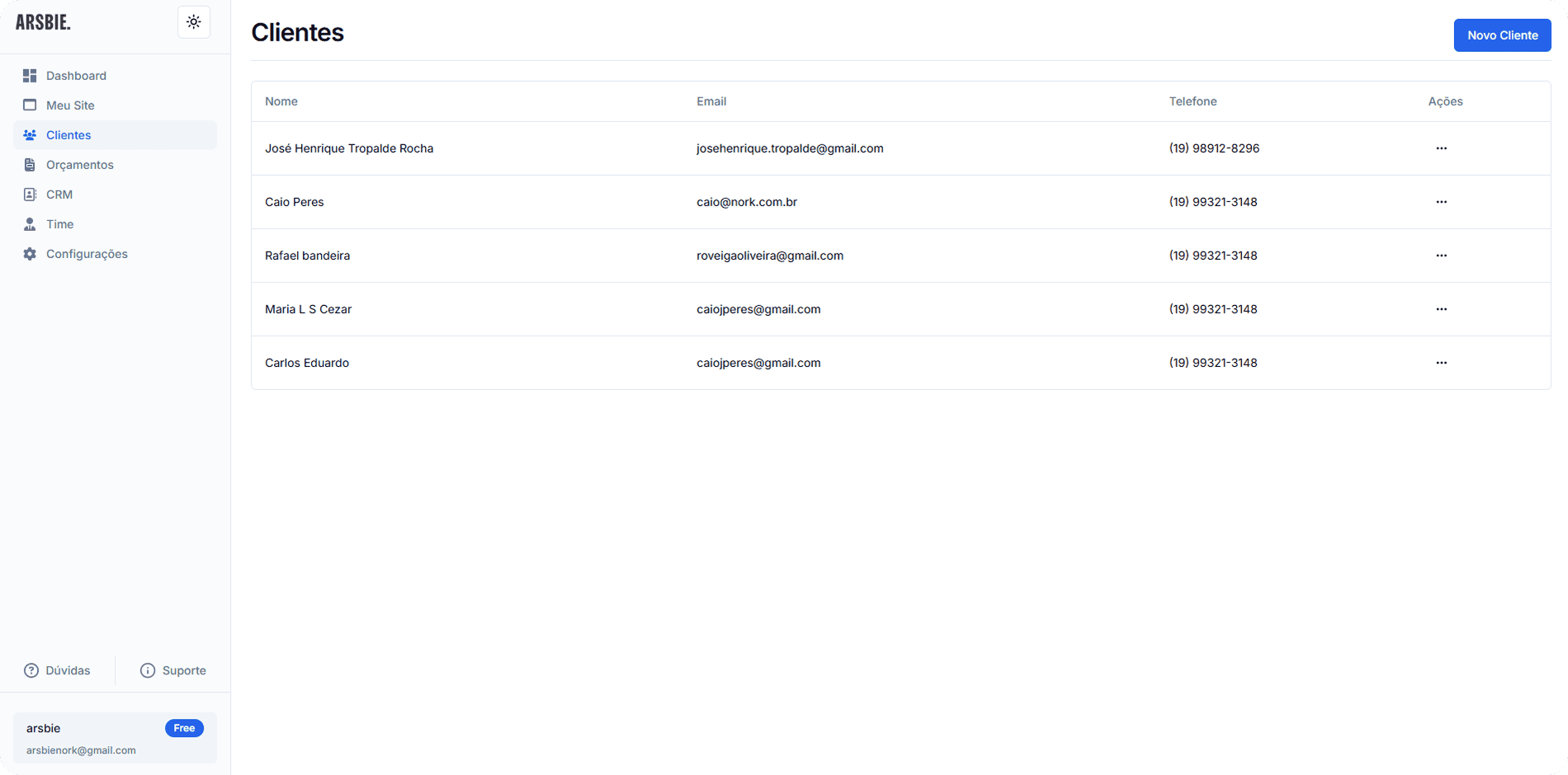 Gerencie seus contatos e negociações